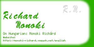 richard monoki business card