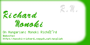 richard monoki business card